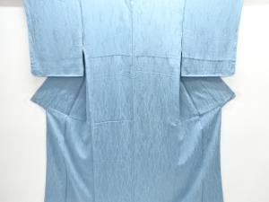 未使用品　抽象模様織出し一ツ紋色無地着物